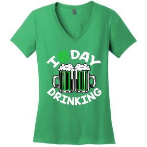 St Patricks Day I Love Day Drinking Funny Beer Lover Women's V-Neck T-Shirt