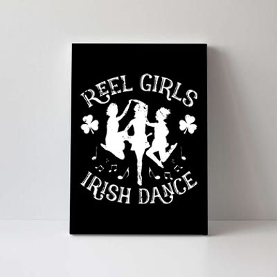 St Patricks Day Reel Girl Irish Dance Green Canvas