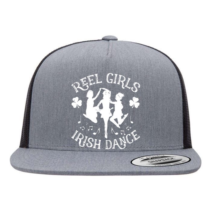 St Patricks Day Reel Girl Irish Dance Green Flat Bill Trucker Hat