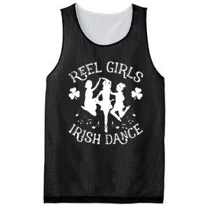 St Patricks Day Reel Girl Irish Dance Green Mesh Reversible Basketball Jersey Tank