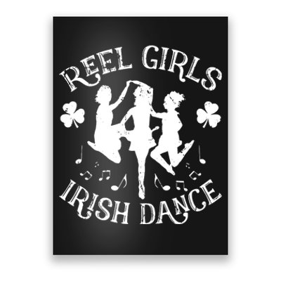 St Patricks Day Reel Girl Irish Dance Green Poster