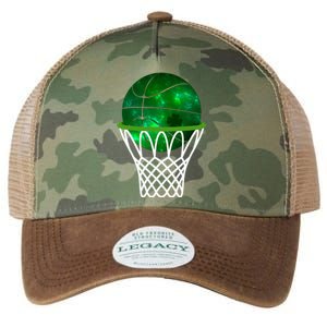 St Patricks Day Shamrock Basketball Irish Legacy Tie Dye Trucker Hat