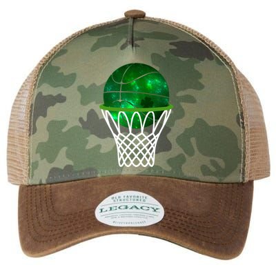 St Patricks Day Shamrock Basketball Irish Legacy Tie Dye Trucker Hat