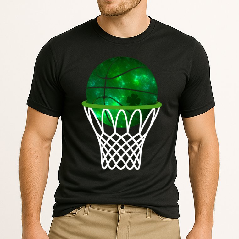 St Patricks Day Shamrock Basketball Irish Performance Shirt