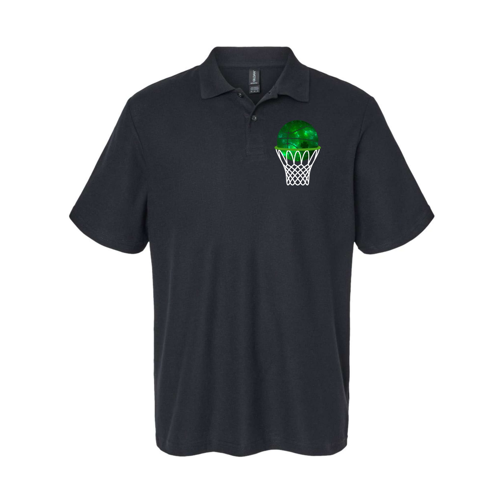 St Patricks Day Shamrock Basketball Irish Polo