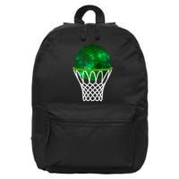 St Patricks Day Shamrock Basketball Irish 16 in Basic Backpack