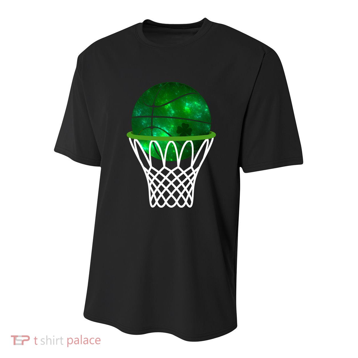 St Patricks Day Shamrock Basketball Irish Youth Performance Sprint T-Shirt
