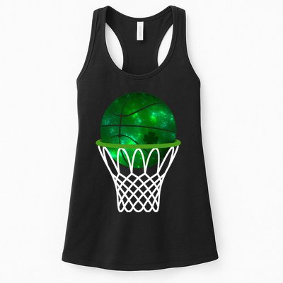 St Patricks Day Shamrock Basketball Irish Womens Tank Top
