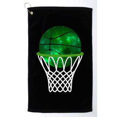 St Patricks Day Shamrock Basketball Irish Golf Towel