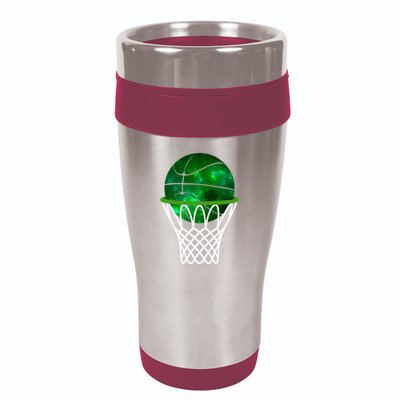 St Patricks Day Shamrock Basketball Irish 16oz Travel Tumbler