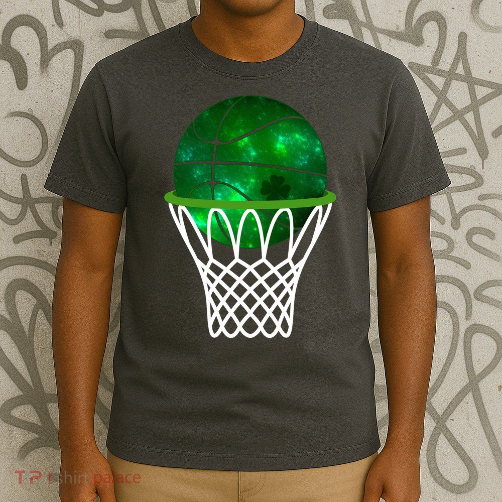 St Patricks Day Shamrock Basketball Irish T-Shirt
