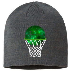 St Patricks Day Shamrock Basketball Irish Sustainable Beanie