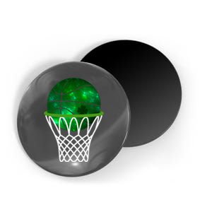 St Patricks Day Shamrock Basketball Irish Magnet