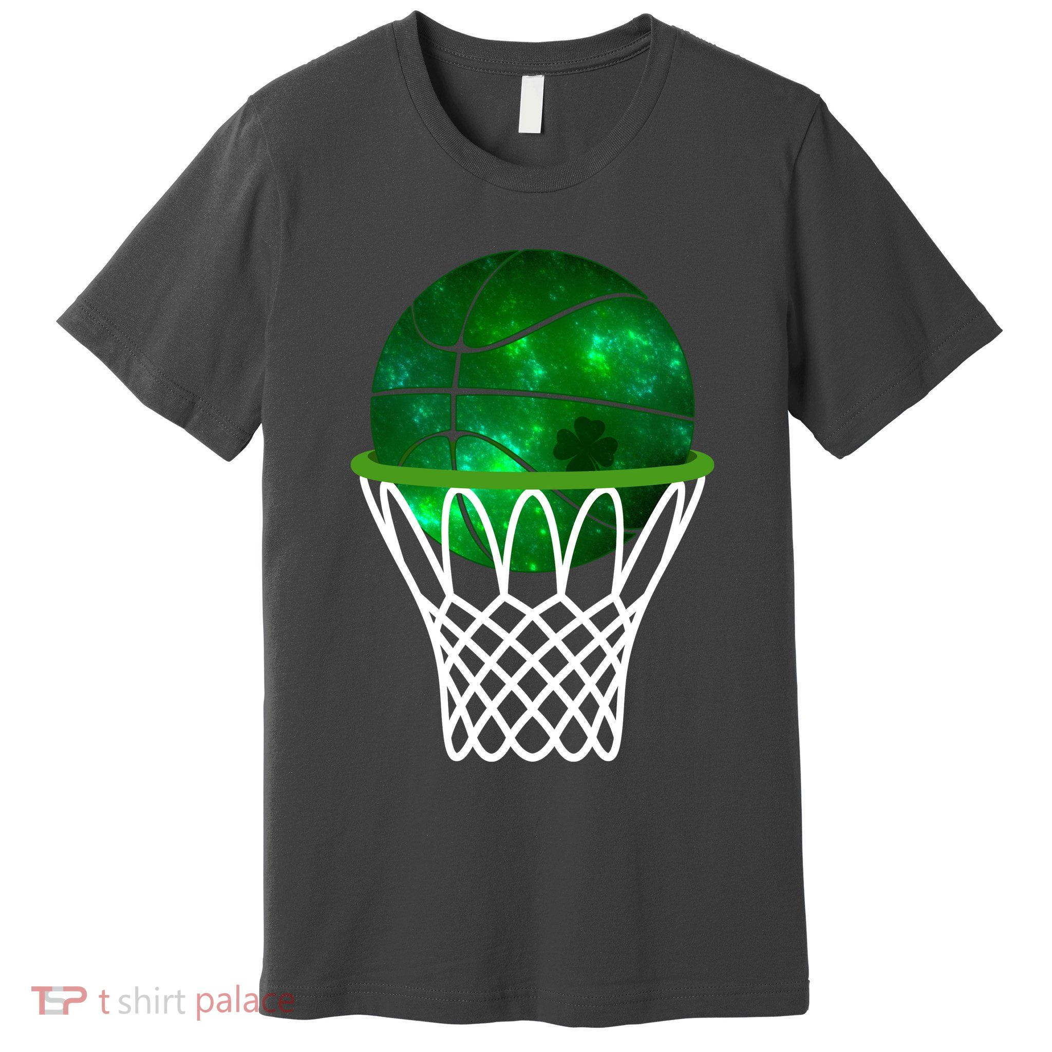 St Patricks Day Shamrock Basketball Irish Premium T-Shirt