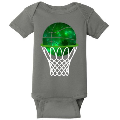 St Patricks Day Shamrock Basketball Irish Baby Bodysuit