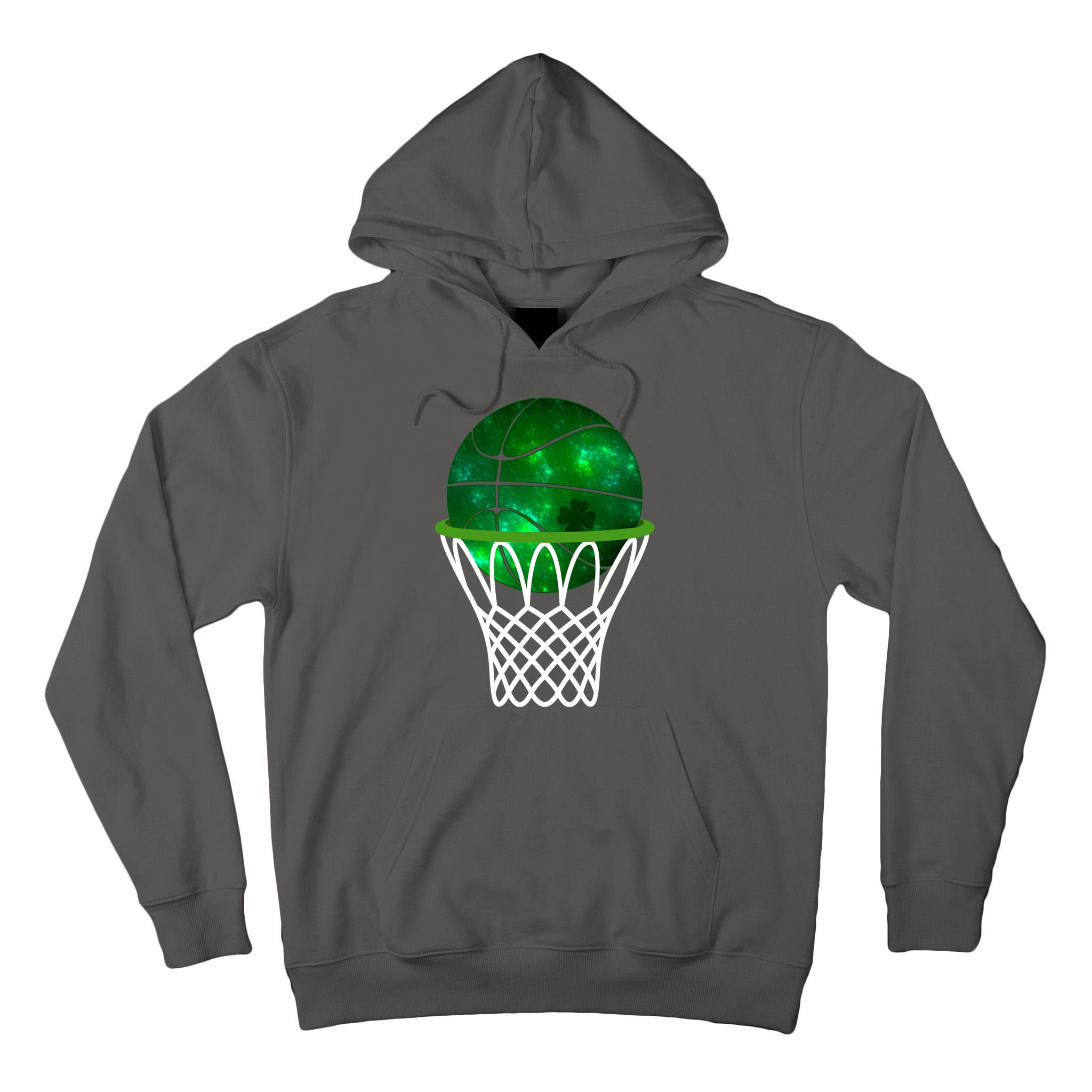 St Patricks Day Shamrock Basketball Irish Tall Hoodie