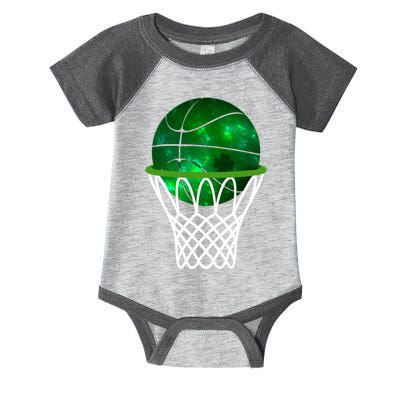 St Patricks Day Shamrock Basketball Irish Infant Baby Jersey Bodysuit