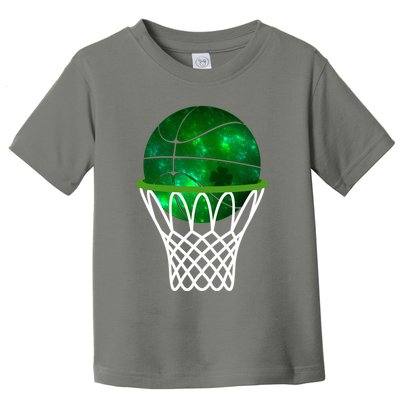 St Patricks Day Shamrock Basketball Irish Toddler T-Shirt