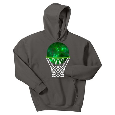 St Patricks Day Shamrock Basketball Irish Kids Hoodie