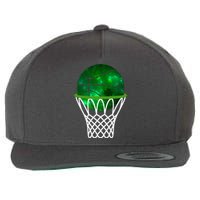 St Patricks Day Shamrock Basketball Irish Wool Snapback Cap