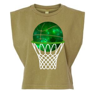 St Patricks Day Shamrock Basketball Irish Garment-Dyed Women's Muscle Tee