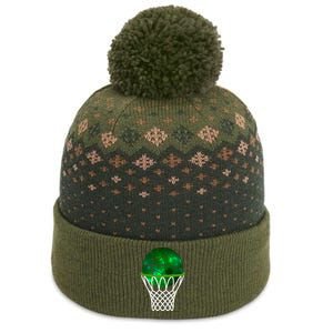 St Patricks Day Shamrock Basketball Irish The Baniff Cuffed Pom Beanie