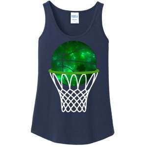 St Patricks Day Shamrock Basketball Irish Ladies Essential Tank