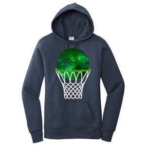 St Patricks Day Shamrock Basketball Irish Women's Pullover Hoodie