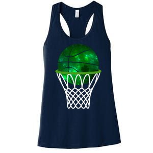 St Patricks Day Shamrock Basketball Irish Women's Racerback Tank