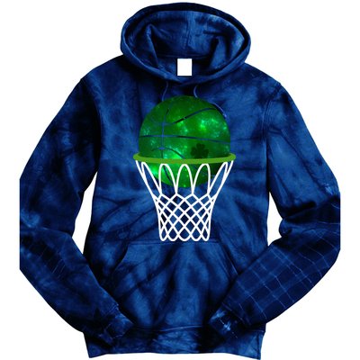 St Patricks Day Shamrock Basketball Irish Tie Dye Hoodie