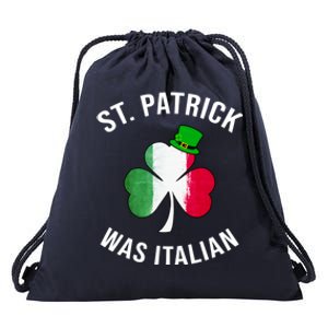 St Patricks Day, St Patrick Was Italian, Irish Shamrock Drawstring Bag