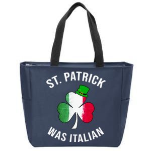 St Patricks Day, St Patrick Was Italian, Irish Shamrock Zip Tote Bag