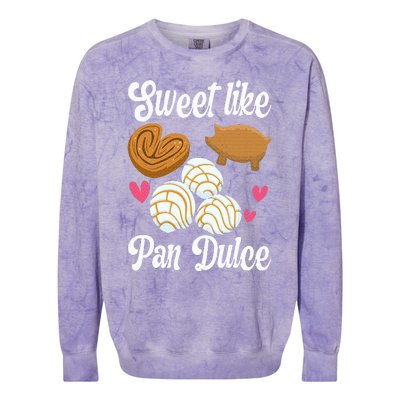 Sweet Pan Dulce Conchas Latina Mexican Mujer Concha Pastry Colorblast Crewneck Sweatshirt