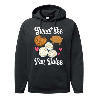 Sweet Pan Dulce Conchas Latina Mexican Mujer Concha Pastry Performance Fleece Hoodie