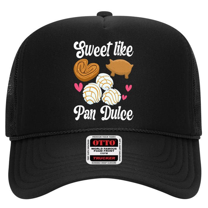 Sweet Pan Dulce Conchas Latina Mexican Mujer Concha Pastry High Crown Mesh Back Trucker Hat