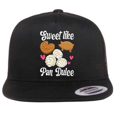 Sweet Pan Dulce Conchas Latina Mexican Mujer Concha Pastry Flat Bill Trucker Hat