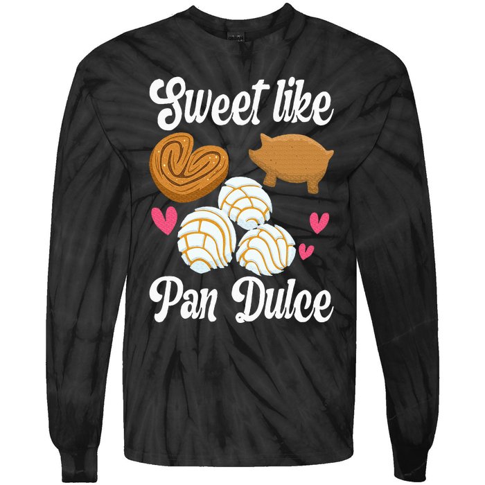 Sweet Pan Dulce Conchas Latina Mexican Mujer Concha Pastry Tie-Dye Long Sleeve Shirt