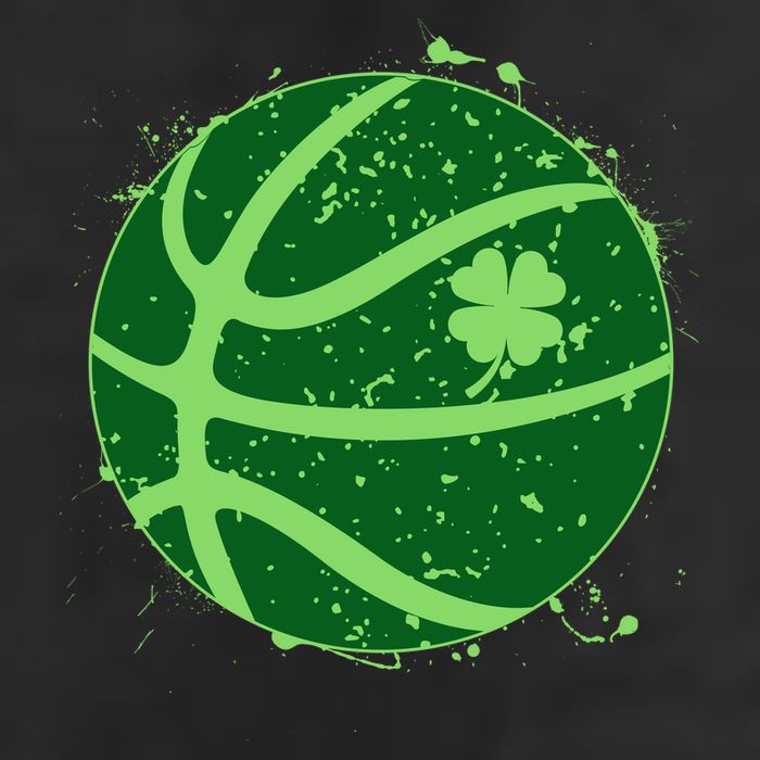 St Patrick's Day Lucky Shamrock Paint Splat Basketball 7 Panel Mesh Trucker Snapback Hat