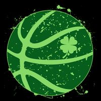 St Patrick's Day Lucky Shamrock Paint Splat Basketball Drawstring Bag