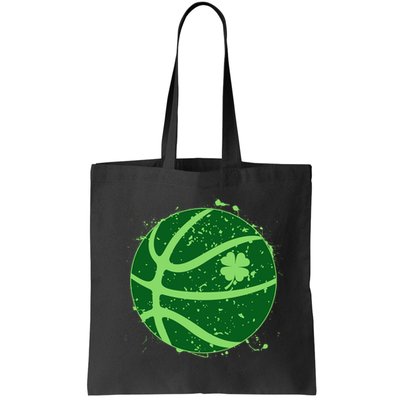 St Patrick's Day Lucky Shamrock Paint Splat Basketball Bag