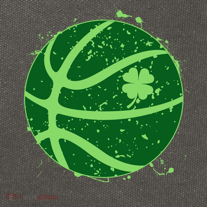 St Patrick's Day Lucky Shamrock Paint Splat Basketball Cotton Canvas Backpack