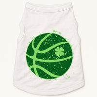 St Patrick's Day Lucky Shamrock Paint Splat Basketball Doggie Tank