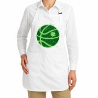 St Patrick's Day Lucky Shamrock Paint Splat Basketball Apron