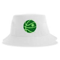 St Patrick's Day Lucky Shamrock Paint Splat Basketball Sustainable Bucket Hat