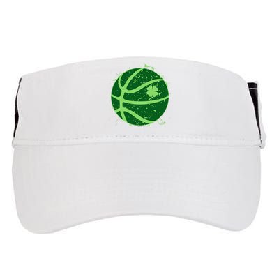 St Patrick's Day Lucky Shamrock Paint Splat Basketball Adult Drive Performance Visor