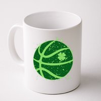 St Patrick's Day Lucky Shamrock Paint Splat Basketball Mug