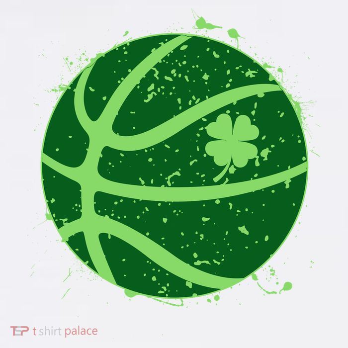 St Patrick's Day Lucky Shamrock Paint Splat Basketball Flatbill Hat