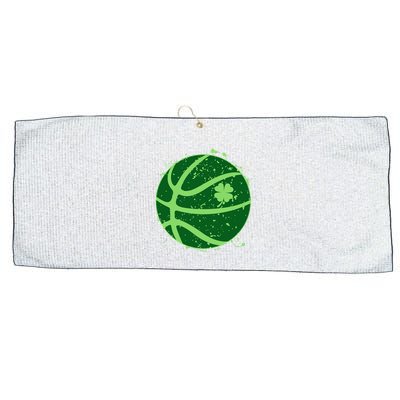 St Patrick's Day Lucky Shamrock Paint Splat Basketball Large Microfiber Waffle Golf Towel