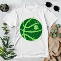 St Patrick's Day Lucky Shamrock Paint Splat Basketball Premium T-Shirt
