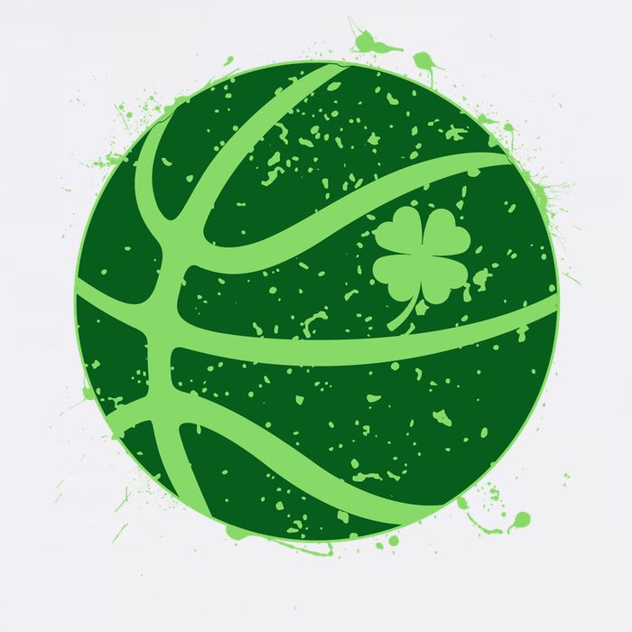 St Patrick's Day Lucky Shamrock Paint Splat Basketball Trucker Hat